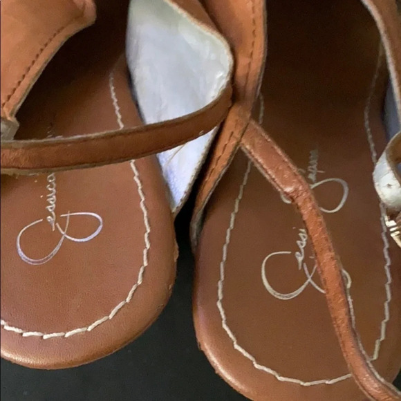 Jessica Simpson tan summer wedge sandal  9 - Picture 5 of 11